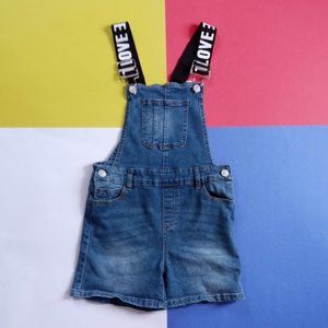 2019 Junior Girls Urban Girls Denim Love Overalls